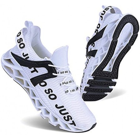 Women's Running Shoes Non Slip Athletic Tennis Walking Blade Type Sneakers White